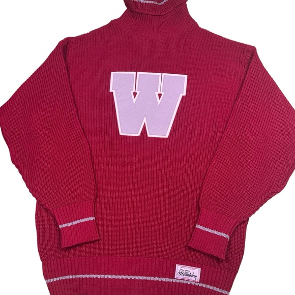 Vintage Washington State Cougars wool varsity turtleneck sweat sweater XL - Picture 1 of 7